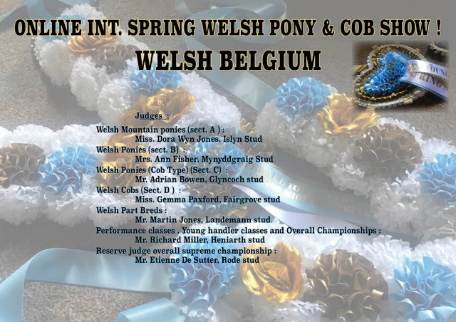 Welsh Belgium Online Spring Show 2020